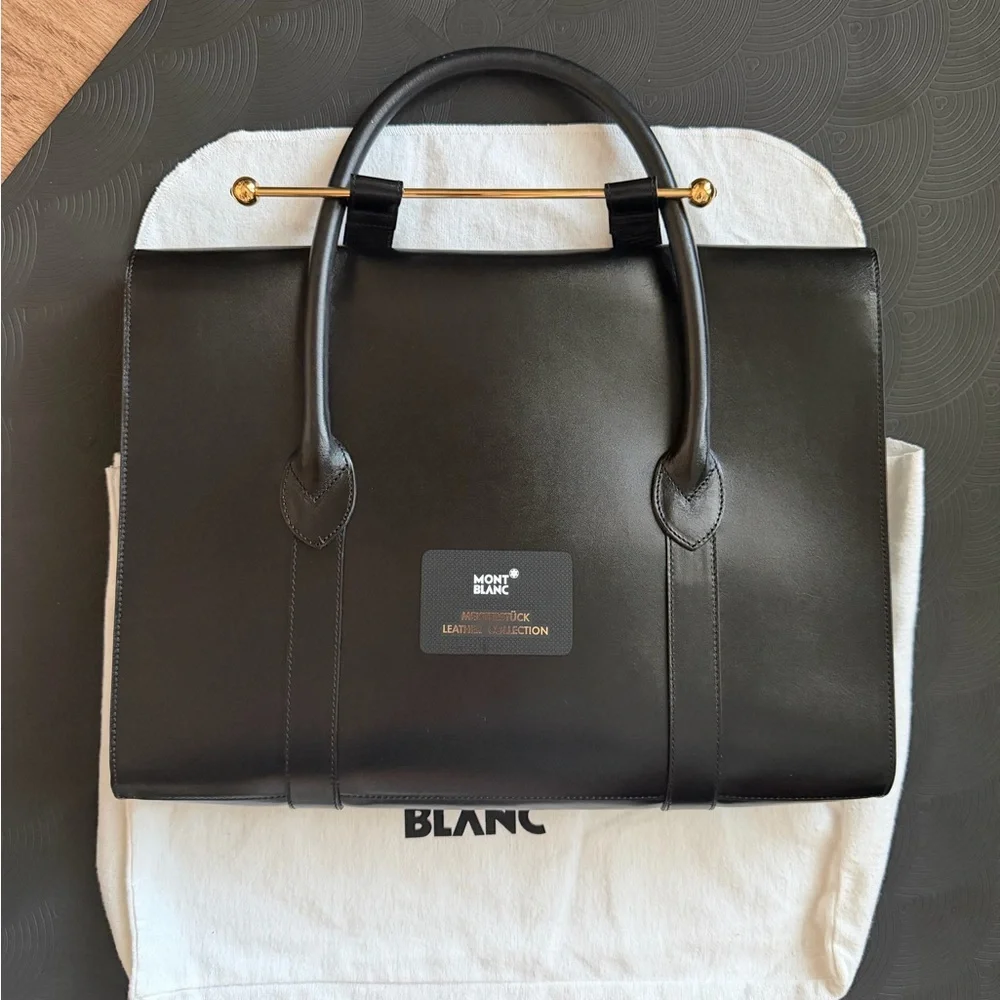 Montblanc Elegant Black Leather Briefcase